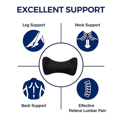 Lumbar Support Pillow for Sleeping | Memory Foam Lower Back Cushion for Spinal Alignment & Pain Relief