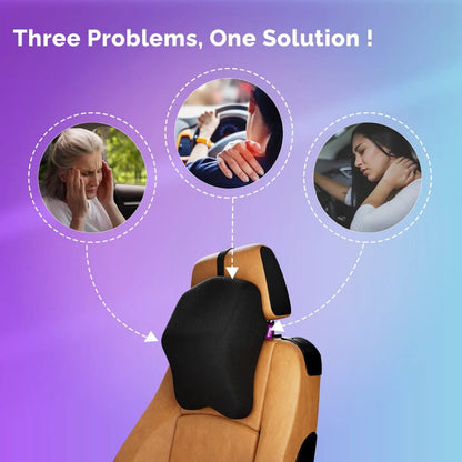 Ergonomic Memory Foam Backrest Cushion for Car Seat (12×16×6 Inches)