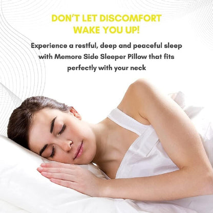 Dual-Sided Curved Memory Foam Support Pillow - white (22×15×4 Inches)