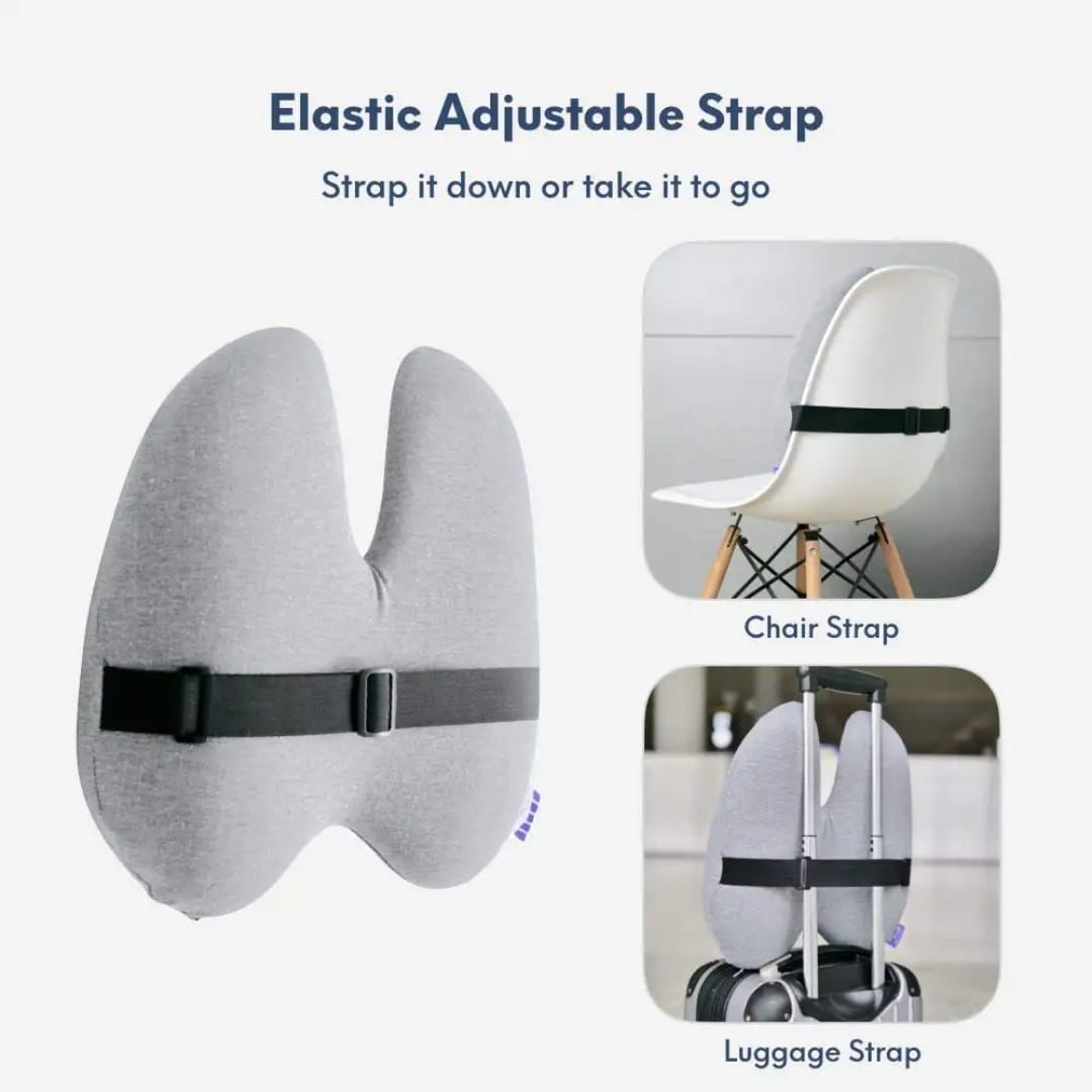 Ergonomic Memory Foam Chair Back Support Cushion (17×16×3.5 Inches)