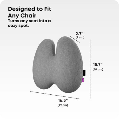 Ergonomic Memory Foam Chair Back Support Cushion (17×16×3.5 Inches)