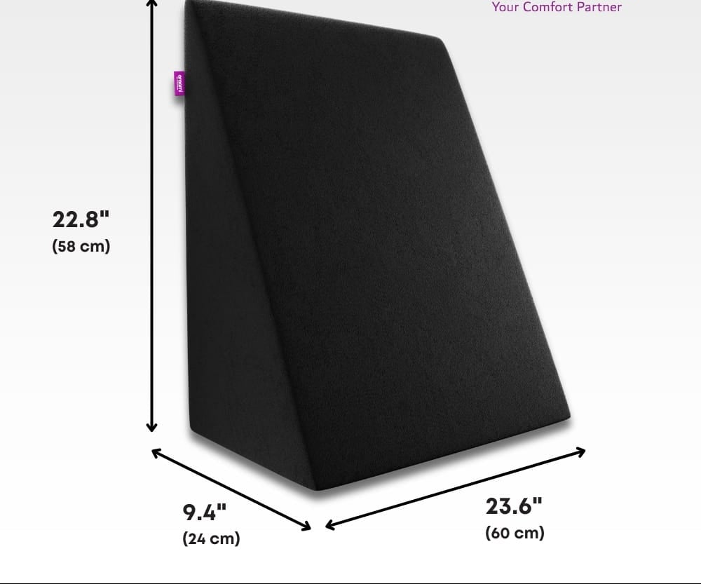 Multipurpose Memory Foam Wedge Support Pillow – Big Size (24x24x10 Inches)