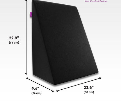 Multipurpose Memory Foam Wedge Support Pillow – Big Size (24x24x10 Inches)
