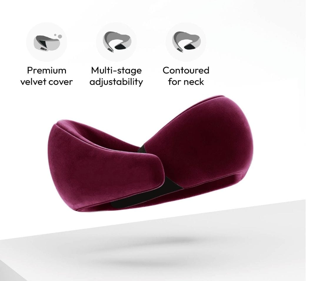 Adjustable Memory Foam Travel Neck Pillow