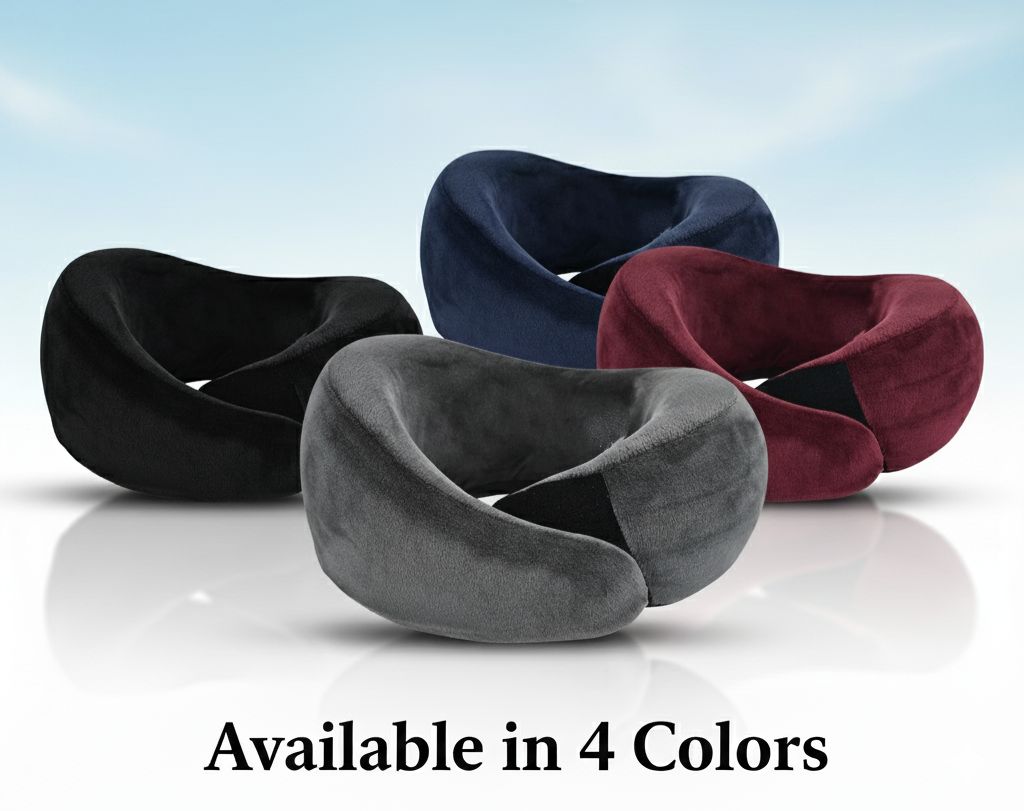 Adjustable Memory Foam Travel Neck Pillow
