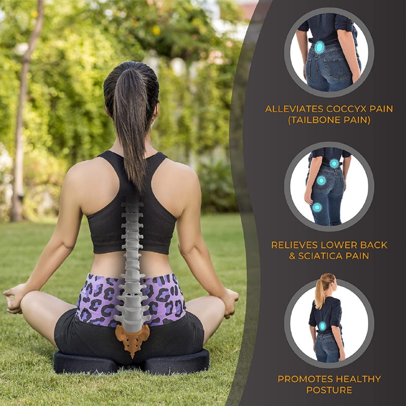 Ergonomic Memory Foam Coccyx Seat Support Cushion