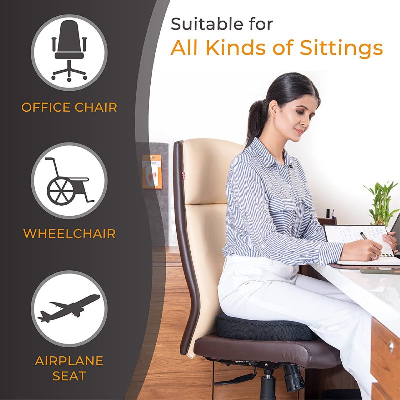 Ergonomic Memory Foam Coccyx Seat Support Cushion