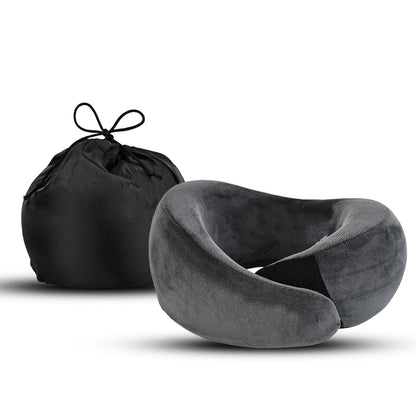 Adjustable Memory Foam Travel Neck Pillow (9.4x10x2 Inches)