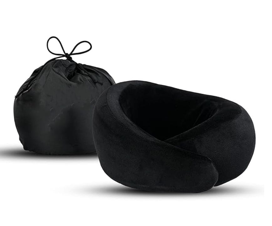 Adjustable Memory Foam Travel Neck Pillow (9.4x10x2 Inches)
