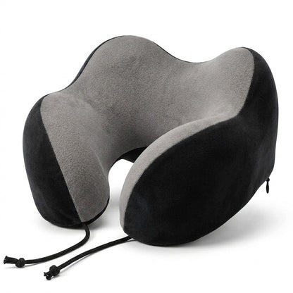 Memory Foam Travel Neck Pillow | Ergonomic U-Shaped Neck Support Cushion for Travel & Home (10×10×5 Inches)