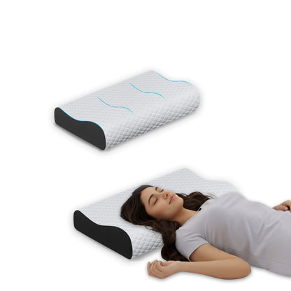 Contour Memory Foam Neck Support Pillow (19x12x4 Inches)