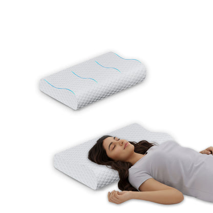 Contour Memory Foam Neck Support Pillow (19x12x4 Inches)