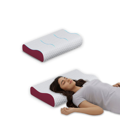 Contour Memory Foam Neck Support Pillow (19x12x4 Inches)