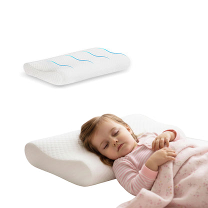 Baby Orthopedic Memory Foam Cervical Pillow with Contoured Neck Support (17x10.5x2.5 Inches)