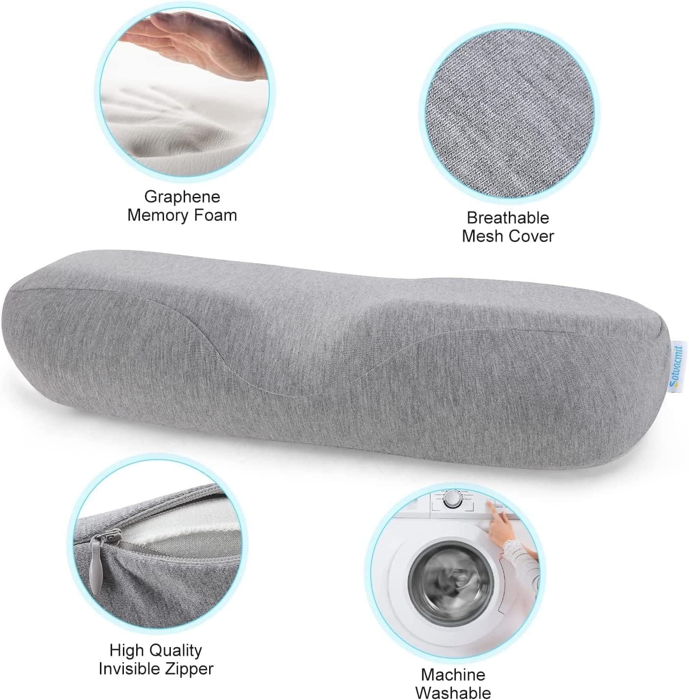 Cervical Neck Support Pillow for Pain Relief | Ergonomic Memory Foam Neck Stretcher Cushion